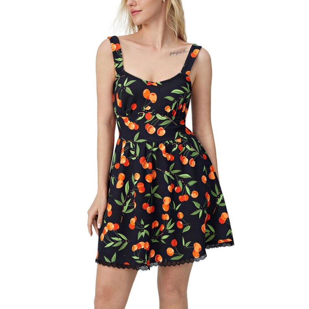 Amina Glam Womens  Mini Dress, Black